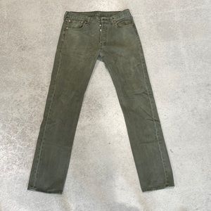 Levi’s 501 green jeans 32x36 (measures 33x34)